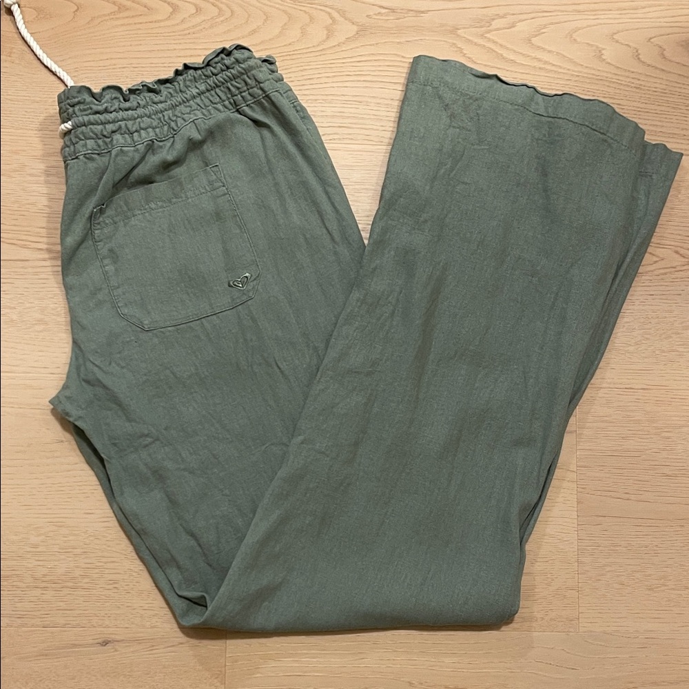 Roxy Olive Green Drawstring Pant - image 5